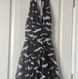 Hell Bunny bat print halter dress size large